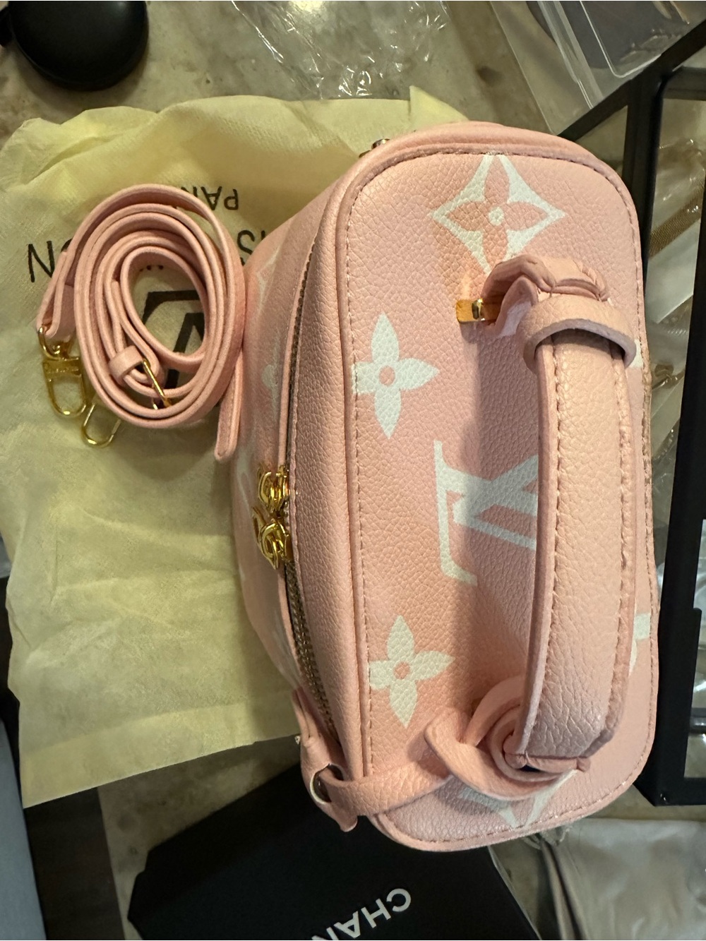 Pink Monogram Mini Vanity Crossbody - Picture 3 of 9